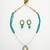 gold plated teal beaded necklace set