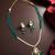 gold plated teal beaded necklace set