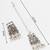 navratri special oxidized silver motif choker necklace set with ghungroo fringe, earrings and maang tikka