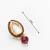 gold plated maroon beaded necklace set