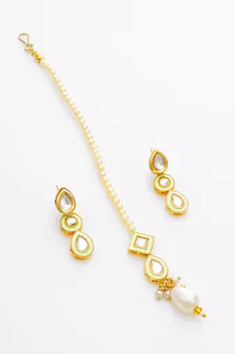 pearl kundan choker set