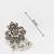 oxidized silver layered floral necklace set with ghungroo pendant and stud earrings