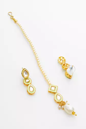 pearl kundan choker set