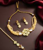 pearl kundan choker set