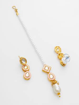 white kundan bridal set 3