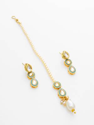 gold plated kundan choker set 3