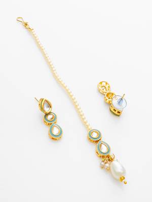gold plated kundan choker set 4