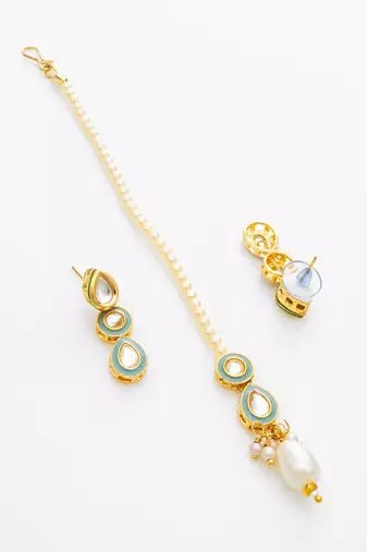 gold plated kundan choker set