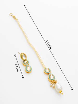 gold plated kundan choker set 5