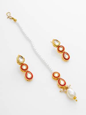 red white kundan choker set 3