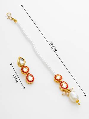 red white kundan choker set 5