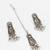 oxidized silver leaf choker necklace set with ghungroo drops, earrings and maang tikka