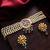 gold plated blue kundan choker set