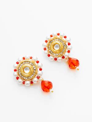 red beaded kundan choker set 4