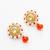 red beaded kundan choker set