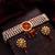 red beaded kundan choker set