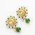 gold plated green white choker set