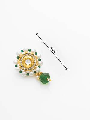 gold plated green white choker set 5