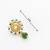 gold plated green white choker set