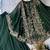 Dark green faux georgette embroidered palazzo set