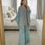 Blue faux georgette embroidered palazzo set