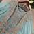 Blue faux georgette embroidered palazzo set