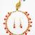 gold plated red beaded choker set