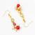 gold plated red beaded choker set