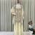 Off white faux georgette embroidered palazzo set