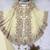 Off white faux georgette embroidered palazzo set