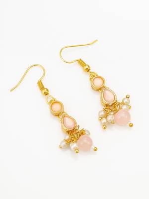 gold plated peach stone choker set 2