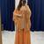 Orange faux georgette embroidered palazzo set