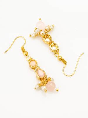 gold plated peach stone choker set 3