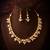gold plated peach stone choker set