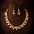 gold plated peach stone choker set