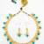 gold plated green beaded necklace set