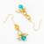 gold plated green beaded necklace set