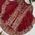 Red faux georgette embroidered palazzo set