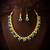 gold plated green beaded necklace set
