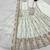 Off white silk blend embroidered gown set