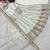 Off white silk blend embroidered gown set