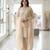 Light coffee georgette embroidered palazo set