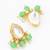 gold plated green beads necklace set