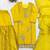 Yellow faux georgette embroidered gharara set