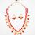 red beaded kundan necklace set