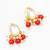 red beaded kundan necklace set