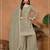 Olive silk blend embroidered sharara set