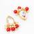 red beaded kundan necklace set