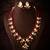 red beaded kundan necklace set