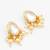 gold plated white bridal necklace set